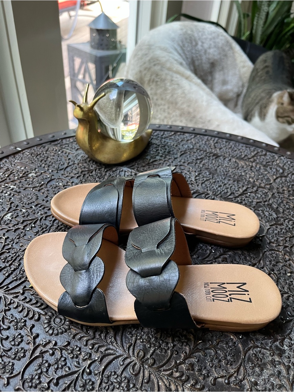 NEW MIZ MOOZ APHRODITE BLACK SANDALS 6